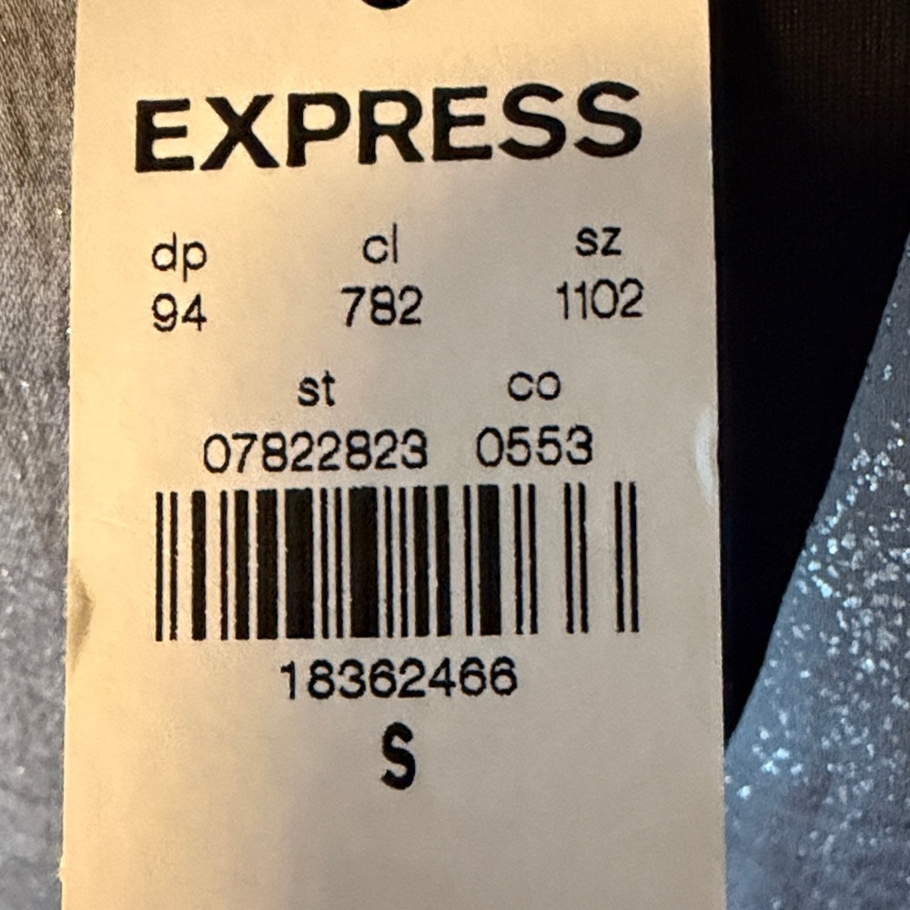 Express Shimmering Silver Mini Dress - Picture 8 of 8